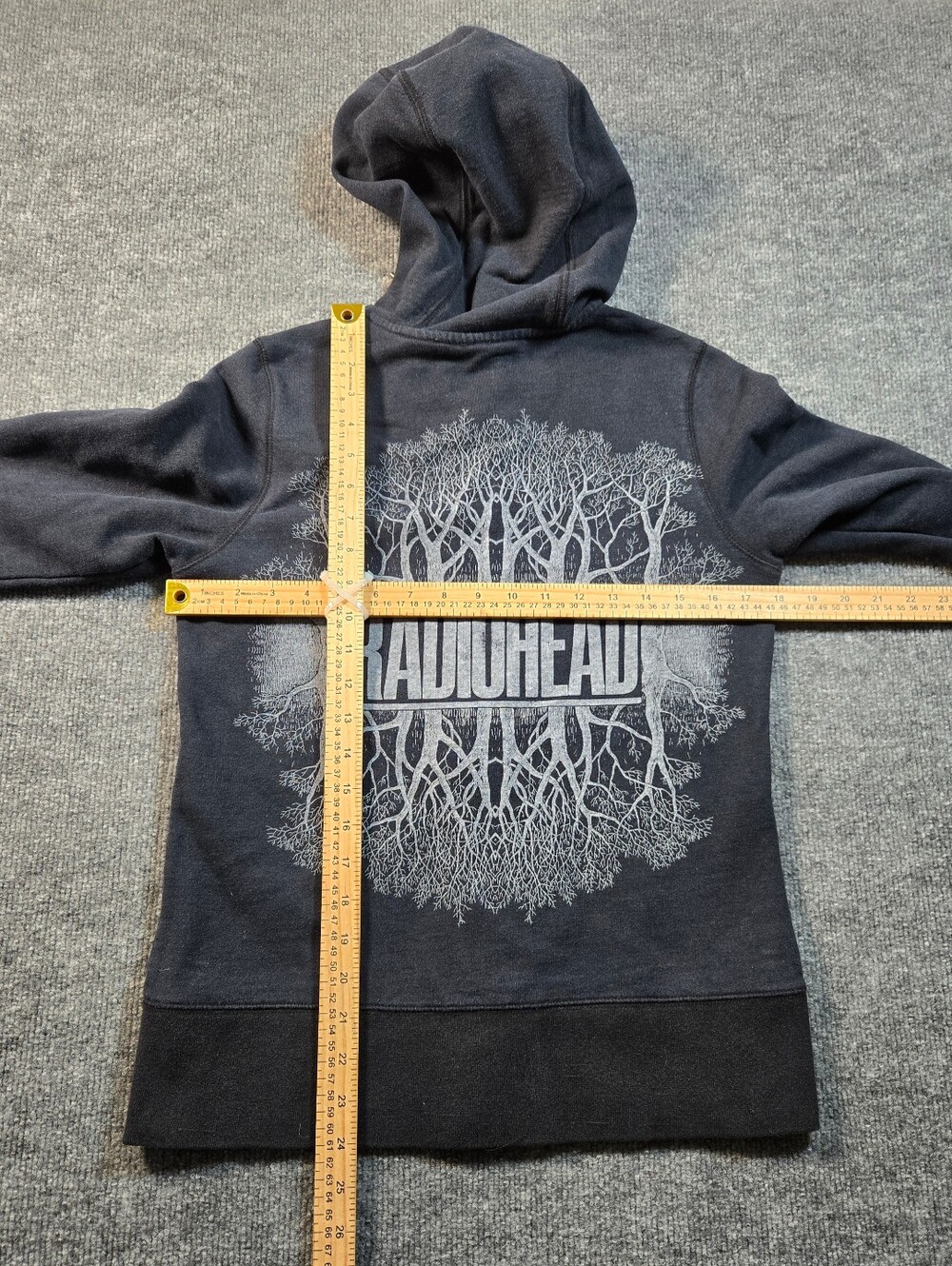 Official Radiohead W.A.S.T.E Apparel/ Waste Clothing Eco Zip-Up Hoodie XS - Picture 5 of 8